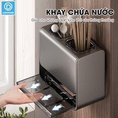 Kệ muỗng đũa, ống đựng muỗng đũa để bàn hoặc treo tường LH-6325 thép carbon chống rỉ