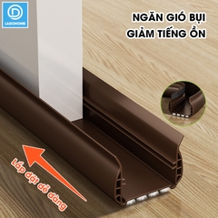 Thanh chèn chân cửa cải tiến với 2 lớp tăng khả năng cách âm và đáy lông đệm dể dàng đóng mở, ngăn côn trùng và gió bụi