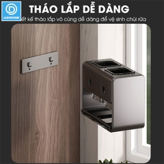 Kệ muỗng đũa, ống đựng muỗng đũa để bàn hoặc treo tường LH-6325 thép carbon chống rỉ