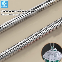 Ống nước vòi sen vòi vệ sinh lõi lớn JH10, tăng lưu lượng nước gấp nhiều lần, dây bọc inox 304 và 2 đầu đai ốc bằng đồng