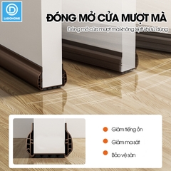 Thanh chèn chân cửa cải tiến với 2 lớp tăng khả năng cách âm và đáy lông đệm dể dàng đóng mở, ngăn côn trùng và gió bụi
