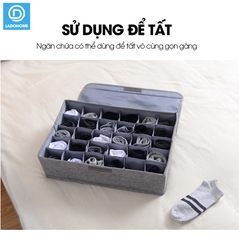 Hộp đựng đồ lót 30 ngăn có nắp đậy khóa kéo chống ẩm chống bụi LH-3344
