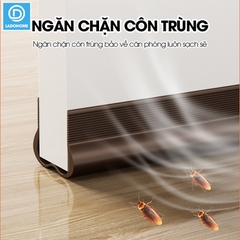 Thanh chèn chân cửa ngăn gió bụi côn trùng nhựa PVC D1949, dùng được cho cửa mở quay có độ dày 3-5cm, khe hở không quá 2cm