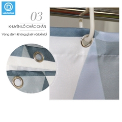 Rèm treo nhà tắm họa tiết kim cương, rèm Poliester không thấm nước, rèm treo khách sạn, chung cư, nhà trọ