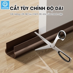 Thanh chèn chân cửa ngăn gió bụi côn trùng nhựa PVC D1949, dùng được cho cửa mở quay có độ dày 3-5cm, khe hở không quá 2cm