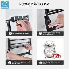 Giá treo khăn đa năng nhôm anod cao cấp SQ-6299