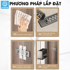 Kệ muỗng đũa, ống đựng muỗng đũa để bàn hoặc treo tường LH-6325 thép carbon chống rỉ