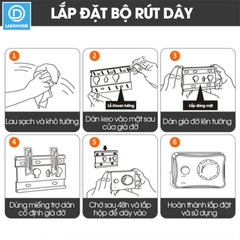 Dây phơi quần áo dây rút vô hình LH-6474 treo trong phòng tắm ngoài ban công ngoài trời dài tới 5.1m