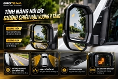 Gương Chiếu Hậu Vuông 2 Tầng Ô Tô