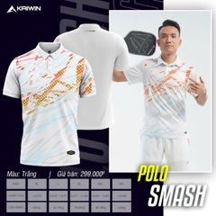 Áo Pickleball Kaiwin Smash NAM Trắng