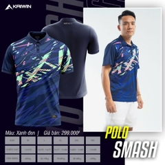 Áo Pickleball Kaiwin Smash NAM Xanh Navy
