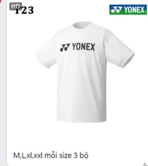 Áo Cầu Lông Thun Yonex Trắng T23