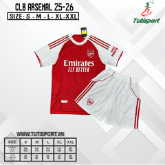 Quần Áo Bóng Đá Arsenal Đỏ Mùa 25/26