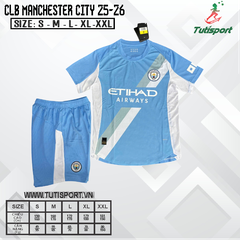 Quần Áo Bóng Đá Manchester City Xanh Mùa 25/26