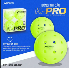 Bóng thi đấu Pickleball Kaiwin Pro (Hộp 4 quả)