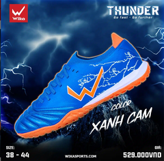 Giày đá bóng Wika Thunder xanh Cam