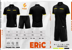 Quần áo Trọng tài Egan Eric 2 Đen