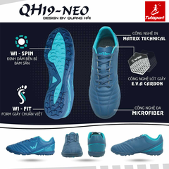 Giày đá bóng Wika QH19 NEO Quang Hải Tím Than