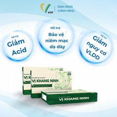 [COMBO 3 HỘP] TPBVSK VỊ KHANG NINH - Hỗ trợ giảm acid dịch vị, giúp bảo vệ niêm mạc dạ dày - Hỗ trợ giảm nguy cơ viêm loét dạ dày tá tràng - Hộp 30 viê