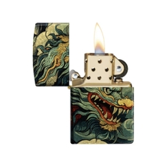 Bật Lửa ZIPPO - Classic - Dragon Fusion Design ( Rồng Xanh Sơn Mài Premium)