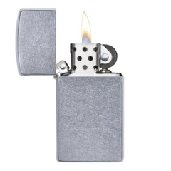 Bật Lửa ZIPPO - Slim -  Street Chrome™ (Bạc Xước)