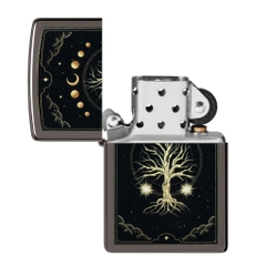 Bật Lửa ZIPPO - Classic - Mystic Nature Design (Cây Sự Sống Black Ice)