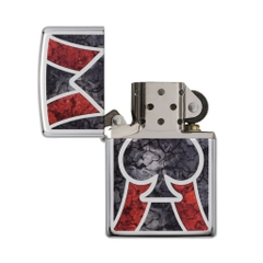 Bật Lửa ZIPPO - Classic - Spade Design (Át Bích)