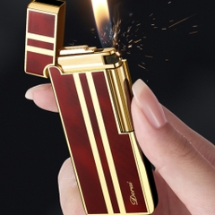 DUNHILL - Slim - Đỏ Mận Sọc Vàng - Phiên bản DERUI