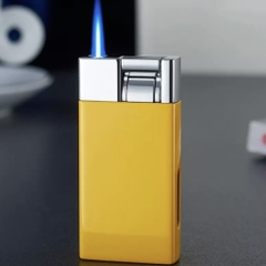 Bật Lửa Khò - Slim Vàng - Phiên Bản Viền Bạc