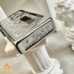 Bật Lửa ZIPPO - Slim - Venetian High Polish Chrome (Hoa văn Ý Bạc)