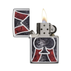 Bật Lửa ZIPPO - Classic - Spade Design (Át Bích)