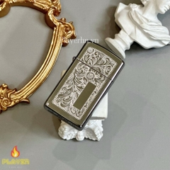 Bật Lửa ZIPPO - Slim - Venetian High Polish Chrome (Hoa văn Ý Bạc)