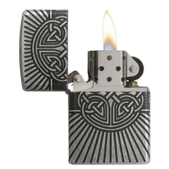 Bật Lửa ZIPPO - Armor - Celtic Cross Design (Thánh Giá Antique Silver)