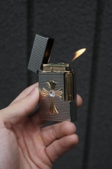 Bật Lửa Derui - Thánh Giá Đá - Phiên Bản Bạc