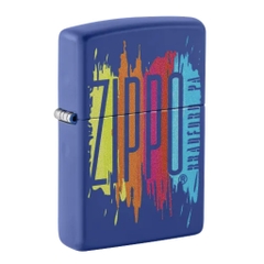 Bật Lửa ZIPPO - Classic - Royal Blue Matte Color Image (Xanh Vẩy Sơn Bảy Màu)