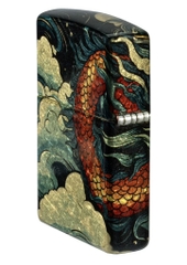 Bật Lửa ZIPPO - Classic - Dragon Fusion Design ( Rồng Xanh Sơn Mài Premium)