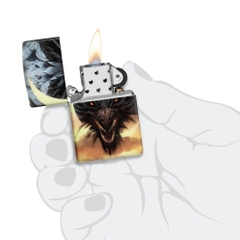 Bật Lửa ZIPPO - Classic - Dragon Design ( Rồng Trăng Premium)