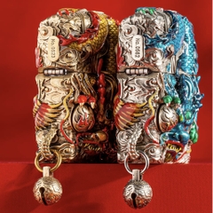 Zippo Rồng Đỏ Pha Vàng - Phiên Bản Độ