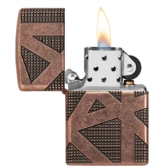 Bật Lửa ZIPPO - Armor - Geometric 360 Design (Họa Tiết Đồng Đỏ Nghệ Thuật)