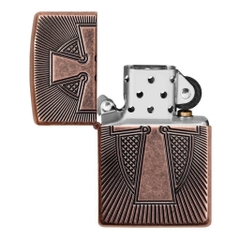 Bật Lửa ZIPPO - Armor -  Deep Carve Cross Design (Thánh Giá Đồng)