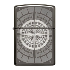 Bật Lửa ZIPPO - Classic -Black Ice® Compass Mariner’s Star (La bàn)