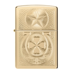 Bật Lửa ZIPPO - Classic - Lucky Horseshoe Design (Ngôi Sao Cỏ Bốn Lá)