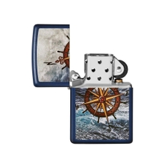 Bật Lửa ZIPPO - Classic - Compass Design (La Bàn Xanh)