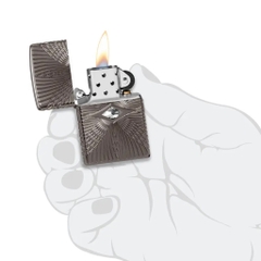 Bật Lửa ZIPPO - Luxury- Armor® Pattern Design ( Đá Trắng Black Ice )