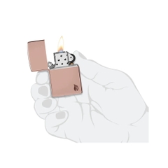 Bật Lửa ZIPPO - Armor®-High Polish Rose Gold Flame Design (Vàng Hồng Lửa)