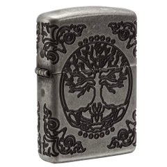 Bật Lửa ZIPPO - Armor - Tree of Life (Cây Tài Lộc Antique Silver)