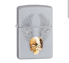 Bật Lửa ZIPPO - Classic - Gold Skull Design (Đá Đầu Lâu Satin)