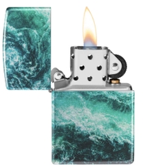 Bật Lửa ZIPPO - Classic - Rogue Wave Design (Loang Vân Đá Xanh Green)