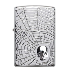 Bật Lửa ZIPPO - Classic - Spider Web Skull (Đầu Lâu Nhện)