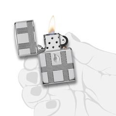 Bật Lửa ZIPPO - Armor - Geometric Design (Caro Lửa Silver)